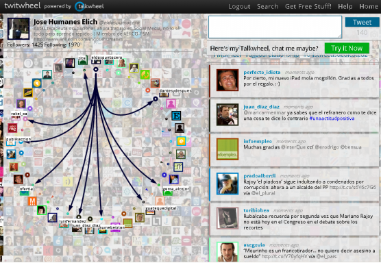Twitwheel, visualiza las relaciones entre usuarios de Twitter a través de una rueda Twitwheel, visualiza las relaciones entre usuarios de Twitter a través de una rueda
