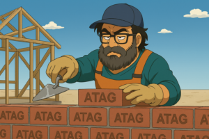 Mi avatar construyendo unos buenos cimientos, para ilustrar este post que habla sobre qué son las atag